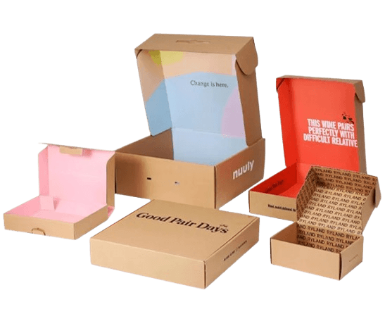 A custom-printed rigid box shown as cut-out artwork